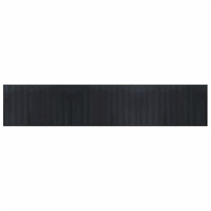 Tappeto Rettangolare Nero 60x300 cm in Bambù 376840