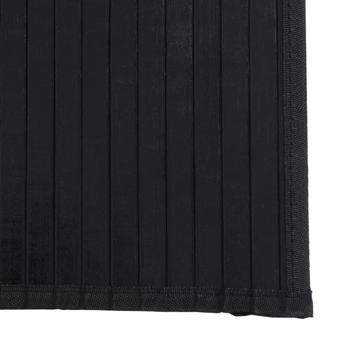 Tappeto Rettangolare Nero 60x300 cm in Bambù 376840