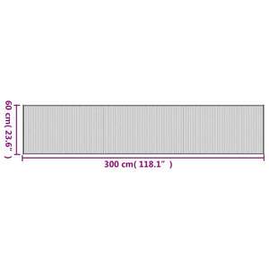 Tappeto Rettangolare Marrone 60x300 cm in Bambù 376842