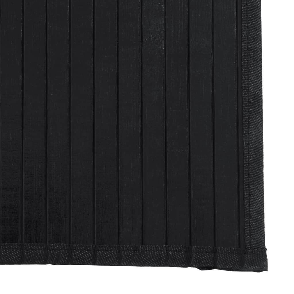 Tappeto Rettangolare Nero 60x400 cm in Bambù 376846