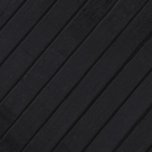 Tappeto Rettangolare Nero 60x400 cm in Bambù 376846