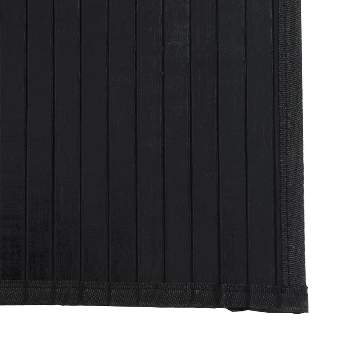 Tappeto Rettangolare Nero 60x500 cm in Bambù 376852