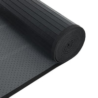 Tappeto Rettangolare Nero 70x100 cm in Bambù 376864