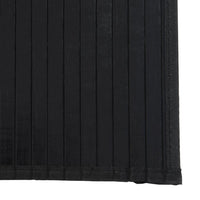 Tappeto Rettangolare Nero 70x100 cm in Bambù 376864