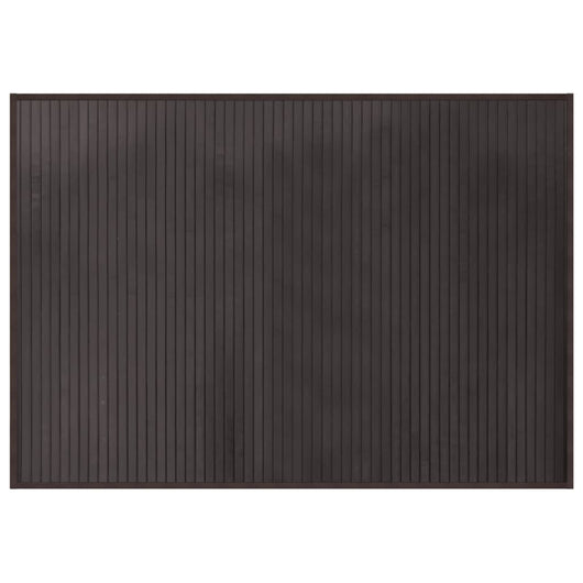 Tappeto Rettangolare Marrone Scuro 70x100 cm in Bambù 376869