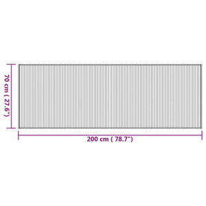 Tappeto Rettangolare Natura 70x200 cm in Bambù 376871