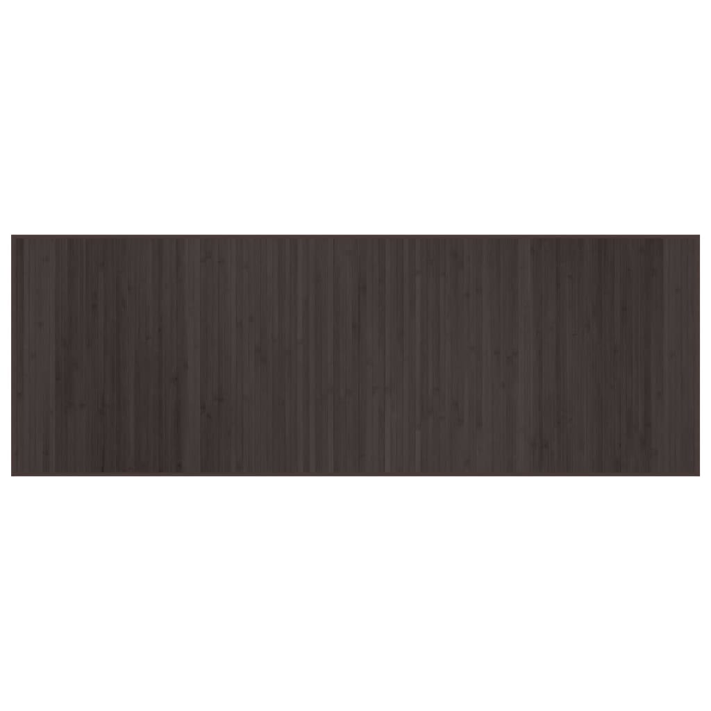 Tappeto Rettangolare Marrone Scuro 70x200 cm in Bambù 376875