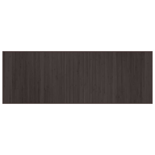 Tappeto Rettangolare Marrone Scuro 70x200 cm in Bambù 376875