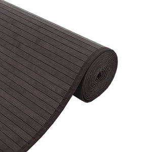 Tappeto Rettangolare Marrone Scuro 70x200 cm in Bambù 376875