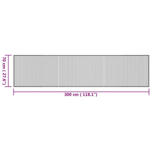 Tappeto Rettangolare Natura 70x300 cm in Bambù 376877