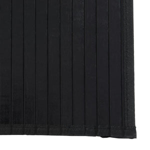 Tappeto Rettangolare Nero 70x500 cm in Bambù 376888