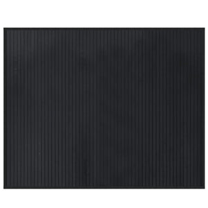 Tappeto Rettangolare Nero 80x100 cm in Bambù 376900