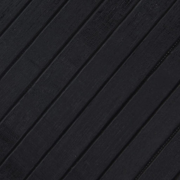 Tappeto Rettangolare Nero 80x100 cm in Bambù 376900