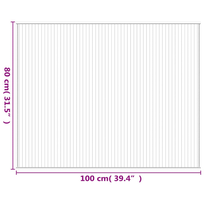 Tappeto Rettangolare Natura Chiaro 80x100 cm in Bambù 376903