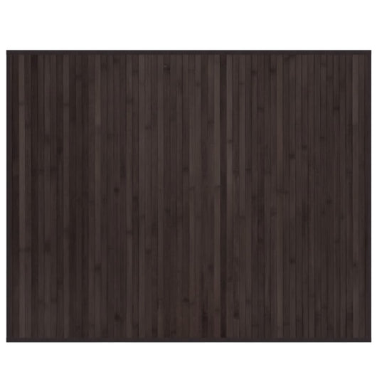 Tappeto Rettangolare Marrone Scuro 80x100 cm in Bambù 376905