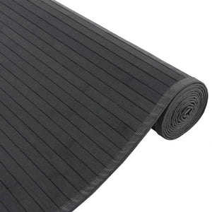 Tappeto Rettangolare Nero 80x200 cm in Bambù 376906