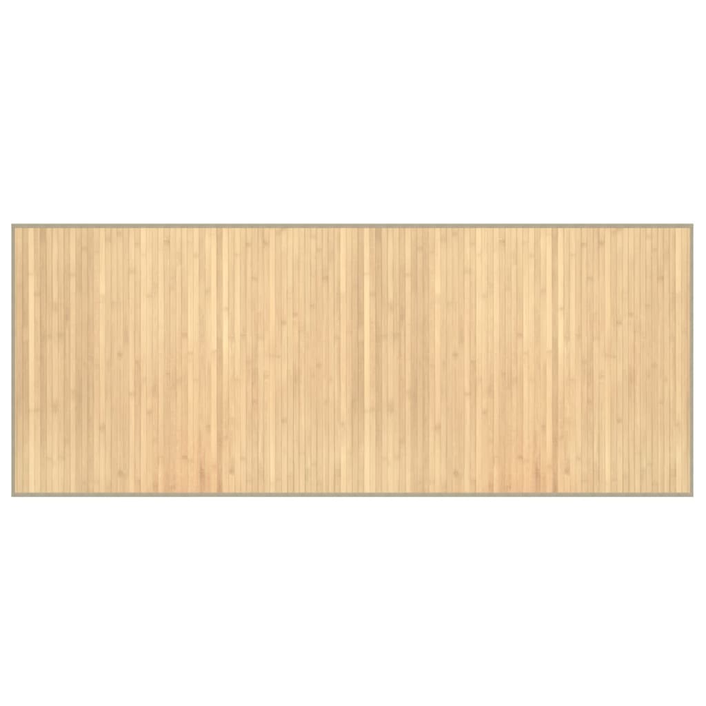 Tappeto Rettangolare Natura Chiaro 80x200 cm in Bambù 376909