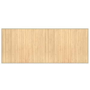 Tappeto Rettangolare Natura Chiaro 80x200 cm in Bambù 376909