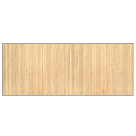 Tappeto Rettangolare Natura Chiaro 80x200 cm in Bambù 376909