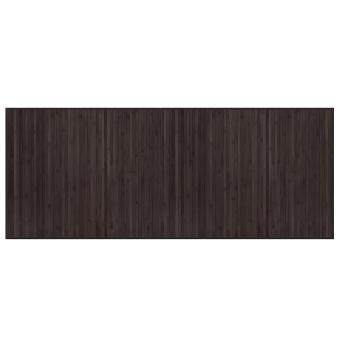 Tappeto Rettangolare Marrone Scuro 80x200 cm in Bambù 376911