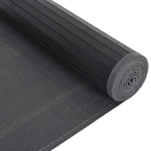 Tappeto Rettangolare Nero 80x500 cm in Bambù 376924