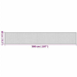 Tappeto Rettangolare Natura 80x500 cm in Bambù 376925