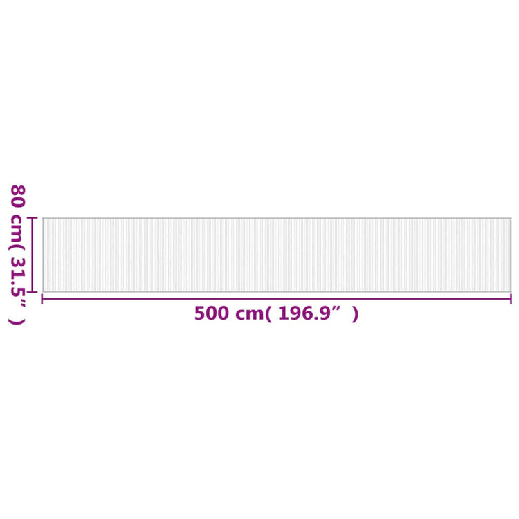 Tappeto Rettangolare Marrone 80x500 cm in Bambù 376926