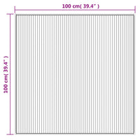 Tappeto Rettangolare Naturale 100x100 cm in Bambù 376937