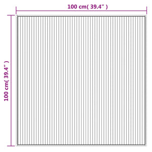 Tappeto Rettangolare Naturale 100x100 cm in Bambù 376937