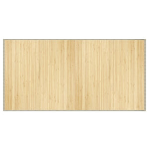 Tappeto Rettangolare Naturale Chiaro 100x200 cm in Bambù 376945