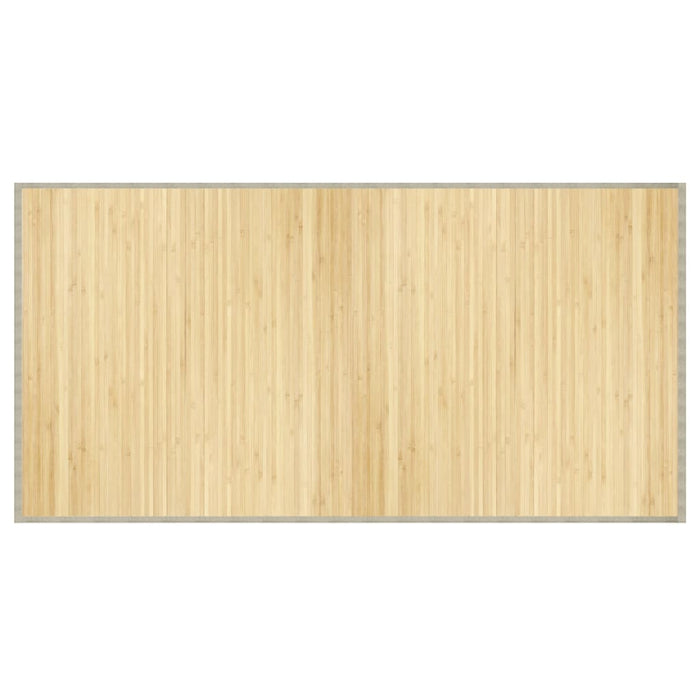 Tappeto Rettangolare Naturale Chiaro 100x200 cm in Bambù 376945