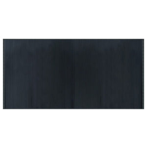 Tappeto Rettangolare Grigio 100x200 cm in Bambù 376946