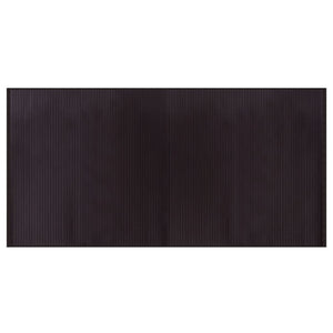 Tappeto Rettangolare Marrone Scuro 100x200 cm in Bambù 376947