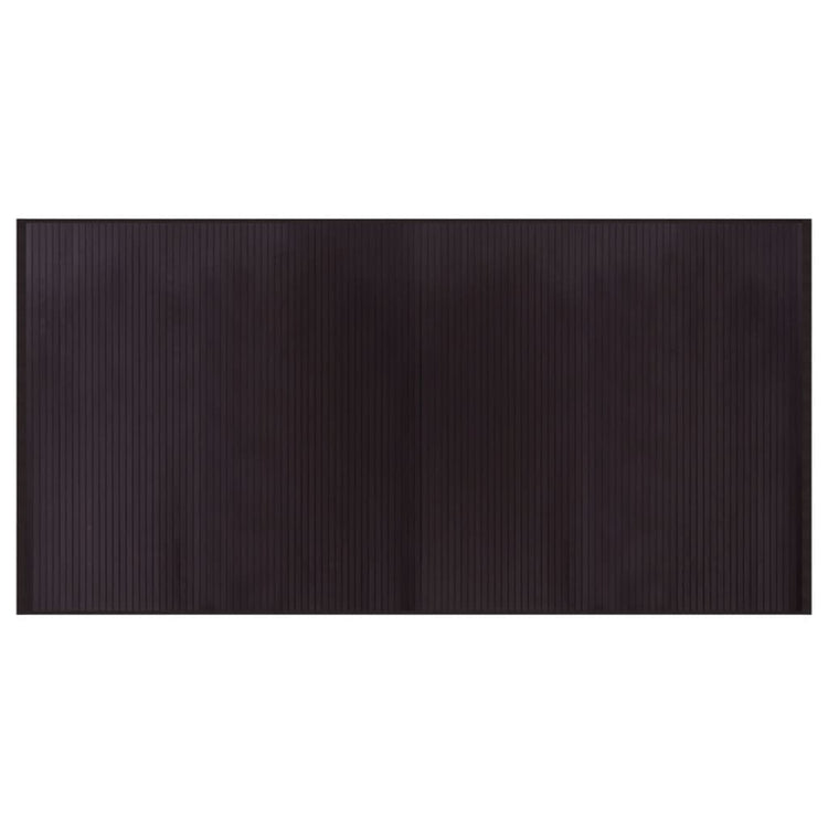 Tappeto Rettangolare Marrone Scuro 100x200 cm in Bambù 376947