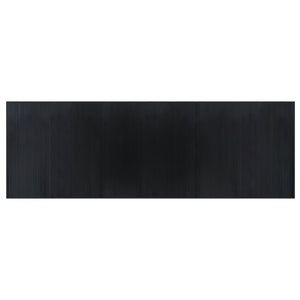 Tappeto Rettangolare Nero 100x300 cm in Bambù 376948