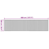 Tappeto Rettangolare Naturale 100x400 cm in Bambù 376955