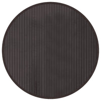 Tappeto Rotondo Marrone Scuro 60 cm in Bambù 376977