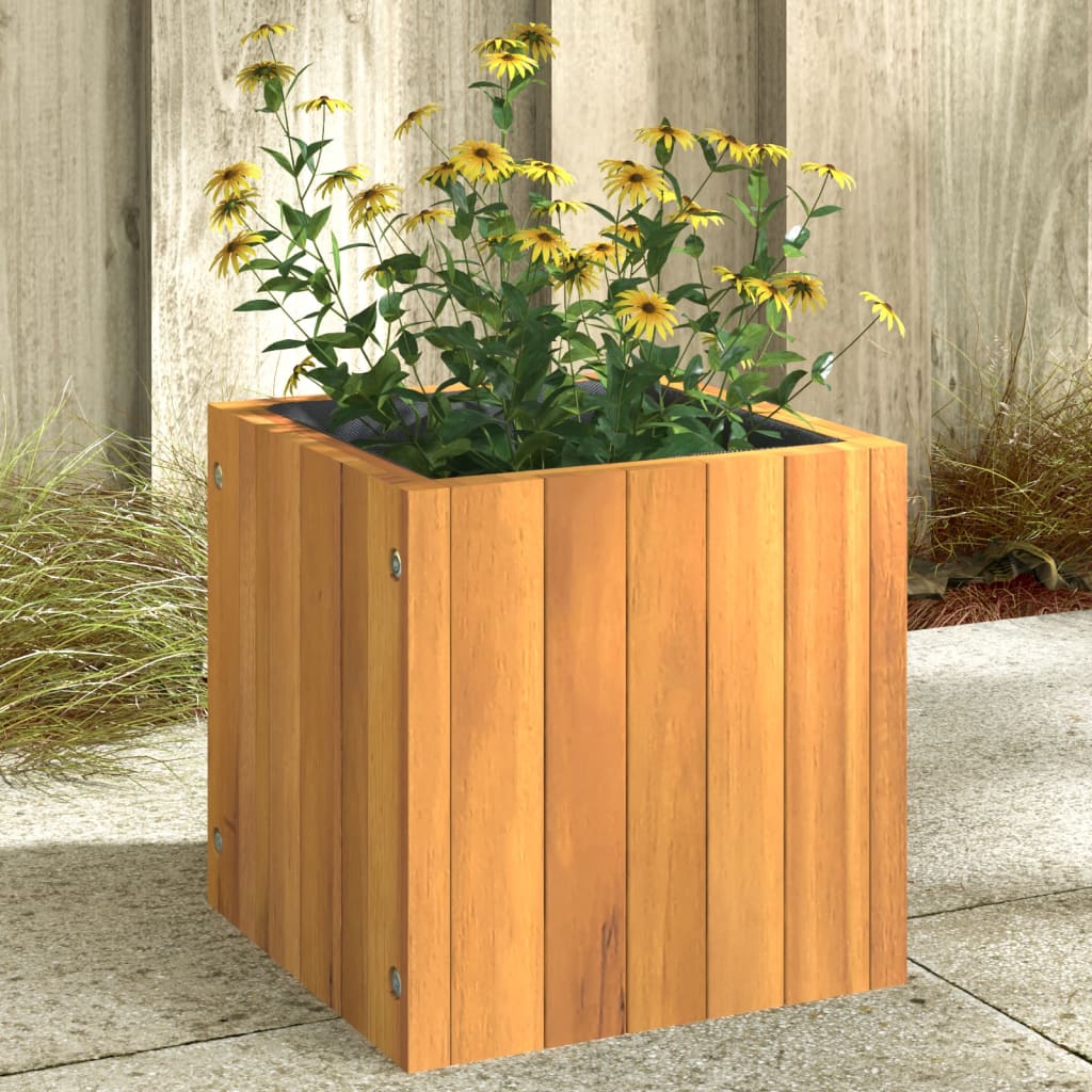 Fioriera da Giardino 25x25x25 cm in Legno Massello di Acacia 366500