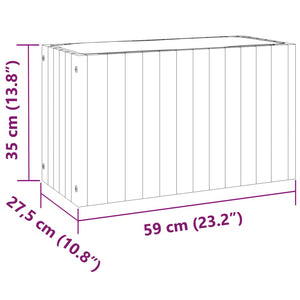 Fioriera da Giardino 59x27,5x35 cm in Legno Massello di Acacia 366505