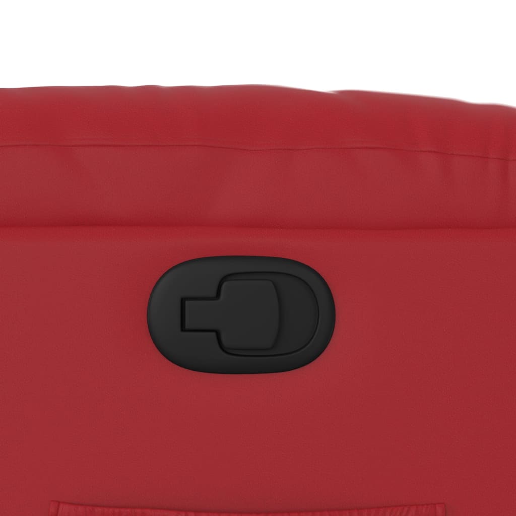 Poltrona Reclinabile Rossa in Similpelle 374138