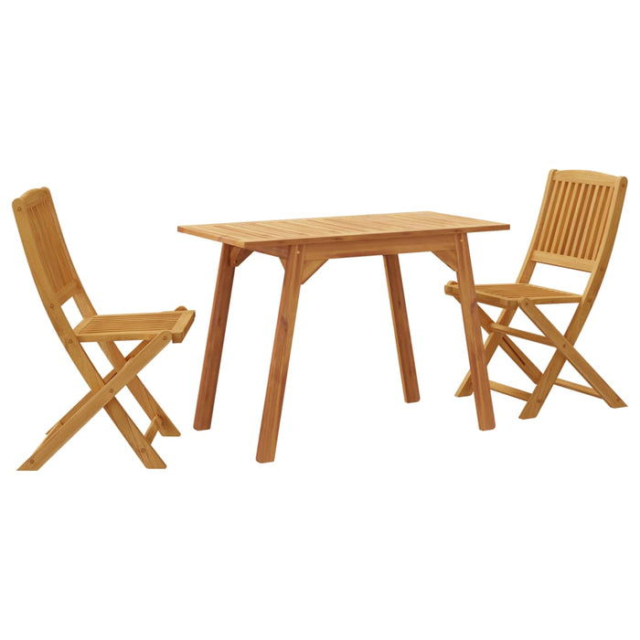 Set da Pranzo per Giardino 3 pz in Legno Massello di Acacia 366373