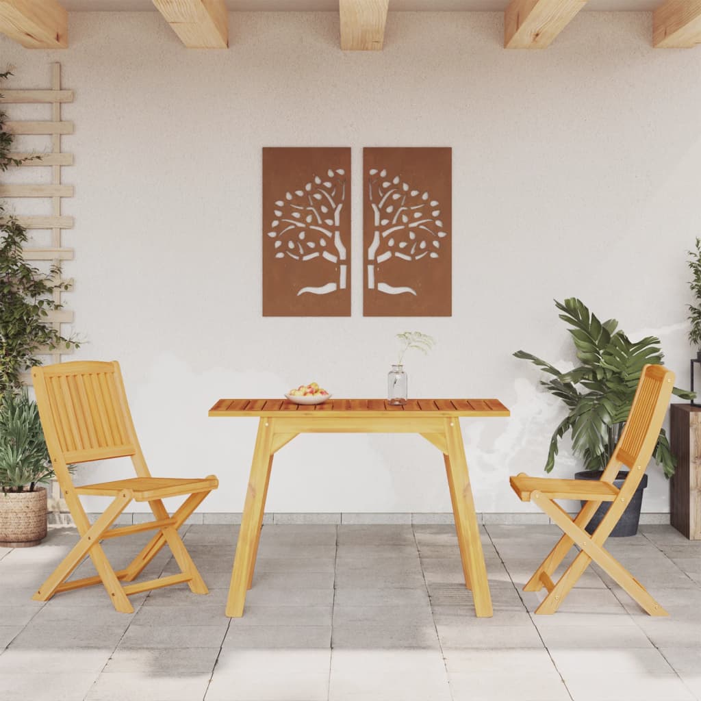 Set da Pranzo per Giardino 3 pz in Legno Massello di Acacia 366373