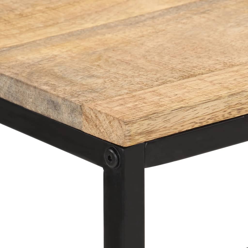 Tavolo Consolle 70x35x70 cm in Legno Massello di Mango Grezzo 374074