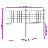 Testiera in Metallo Bianco 120 cm 376404