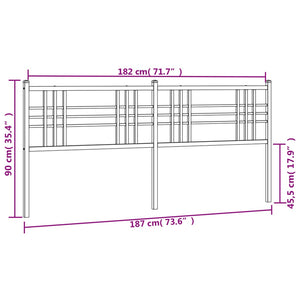 Testiera in Metallo Bianco 180 cm 376409