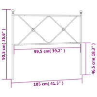 Testiera in Metallo Bianco 100 cm 376580