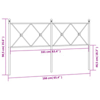 Testiera in Metallo Bianco 160 cm 376586