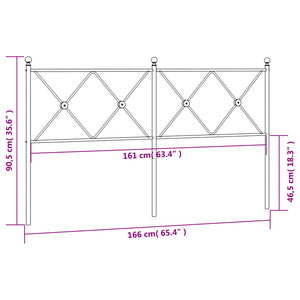 Testiera in Metallo Bianco 160 cm 376586