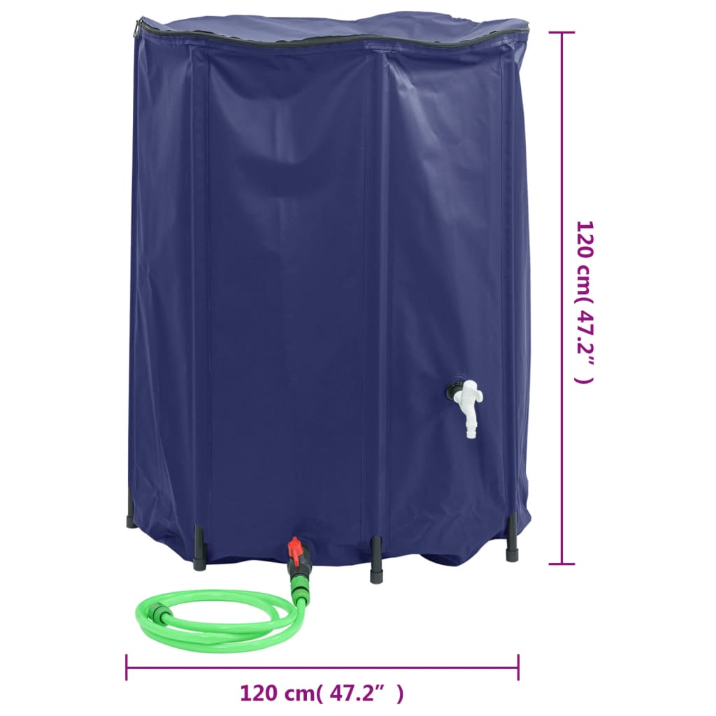 Serbatoio Acqua con Rubinetto Pieghevole 1350 L in PVC 156008