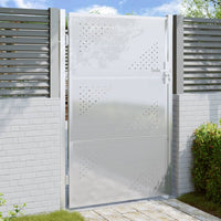 Cancello da Giardino 100x125 cm in Acciaio Inossidabilecod mxl 117055